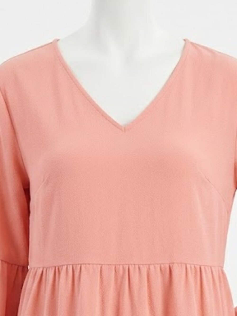 NIB Amazon Boho Chic Pink Tiered Long Sleeve Mini Dress – Size L - Picture 4 of 6